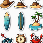 Mountains & Beaches - Sticker Sheet v4
